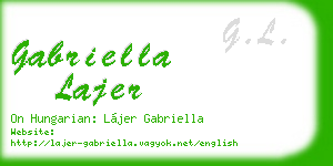 gabriella lajer business card